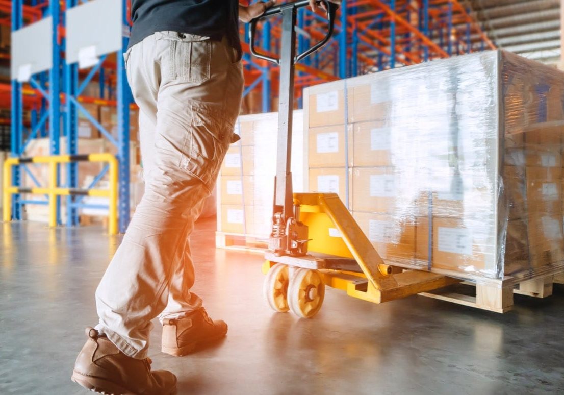 Warehouse Worker Pallet Truck Warehouse Worker Pallet Truck